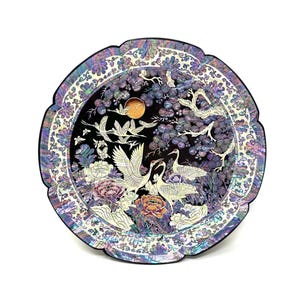 Korean Mother of Pearl Lacquerware Plate