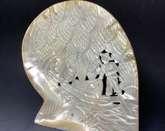 Hand Carved Mother of Pearl Shell - Etsy