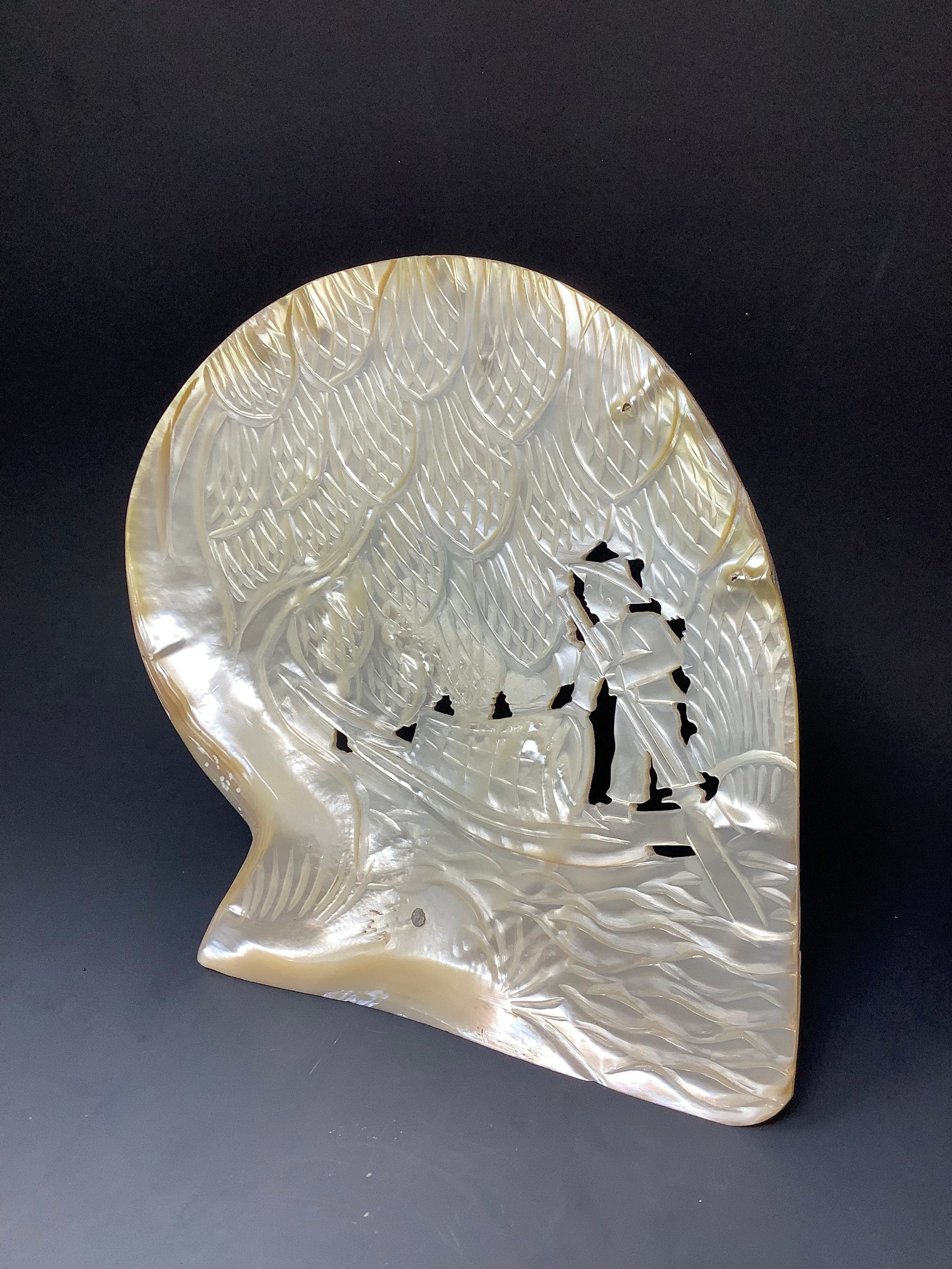 Hand Carved Mother of Pearl Shell - Etsy