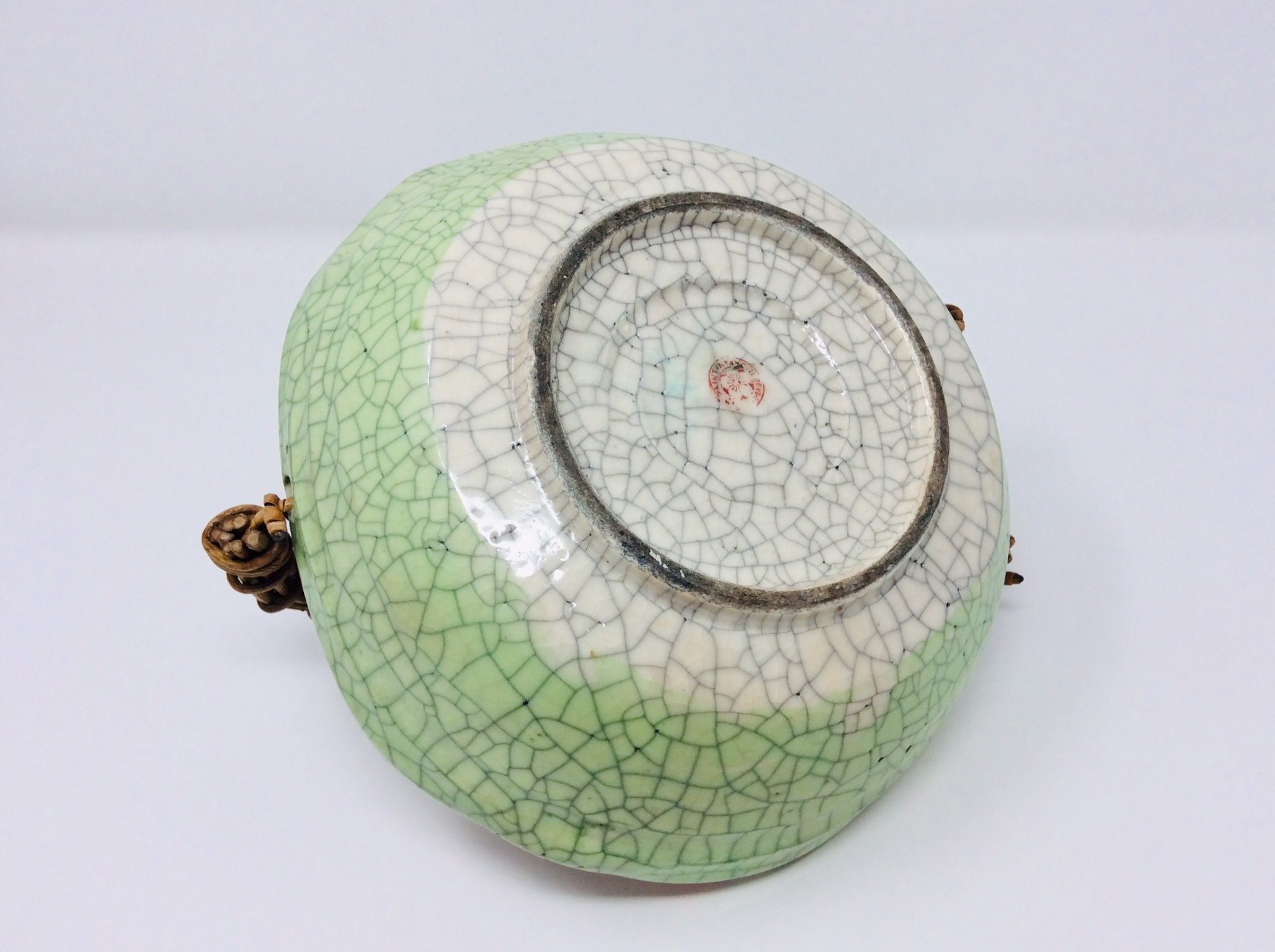 Mid Century Japanese Ceramic Basket Etsy
