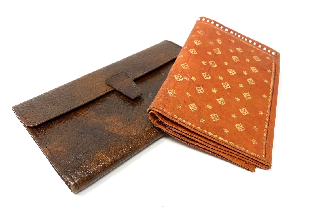 Vintage Leather Wallets Circa 1970 Etsy