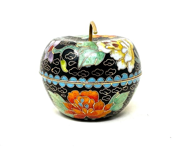 Cloisonné Apple Trinket Box - image 2