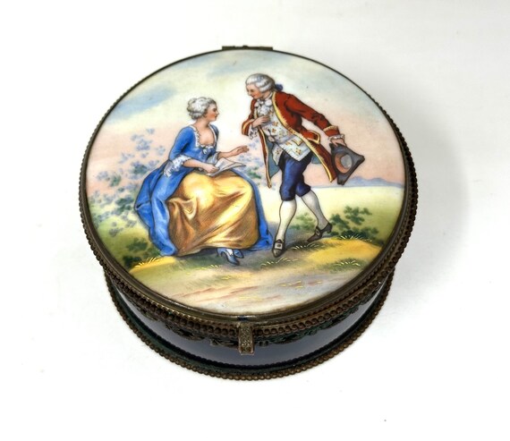 Antique Porcelain Jewelry Box