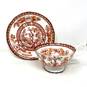 Vintage Coalport China Tea Cup and Saucer - Indian Tree
