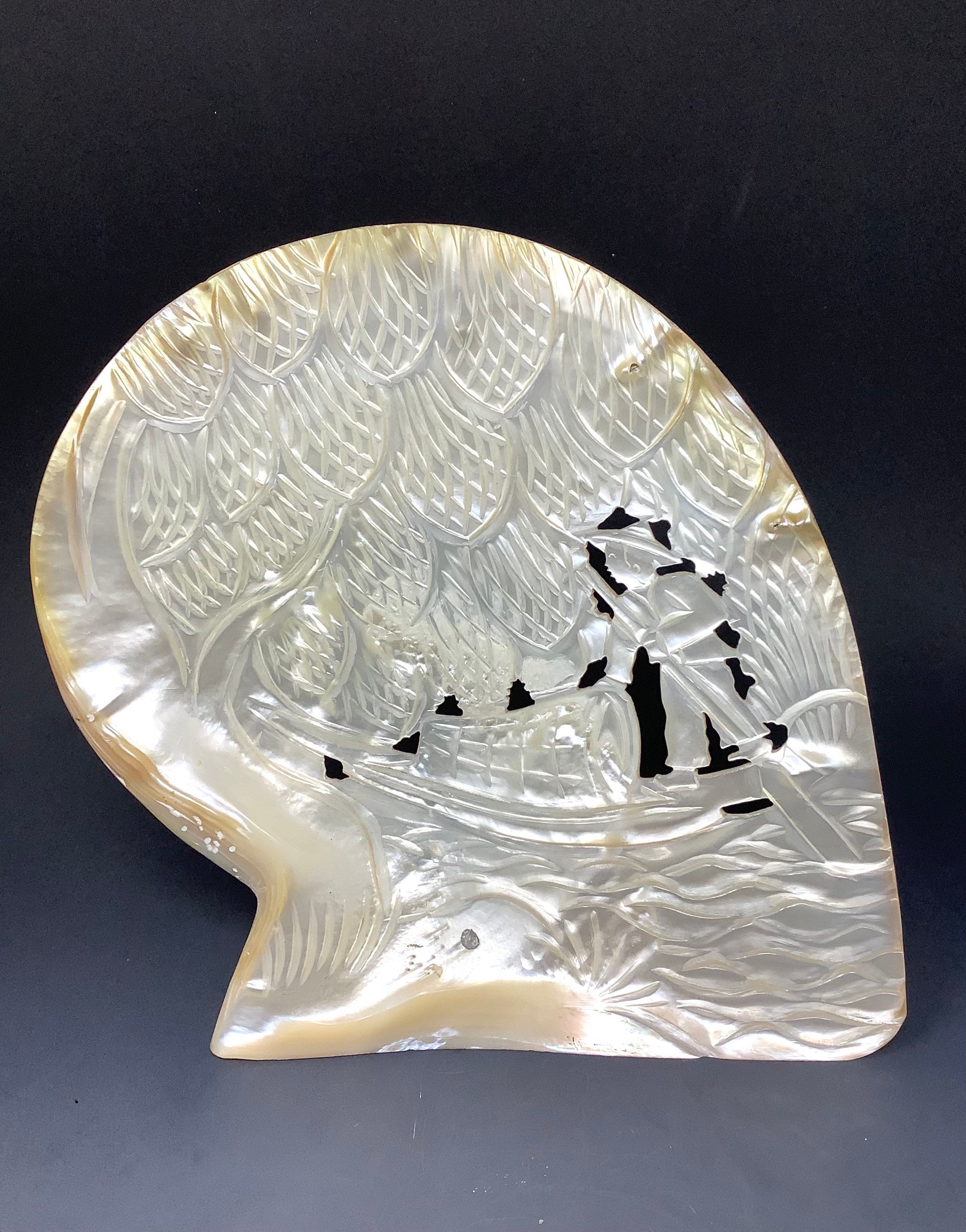 アンティークピンディッシュ Mother of Pearl Shell アンティークピンディッシュ Mother of Pearl Shell Vintage Hand