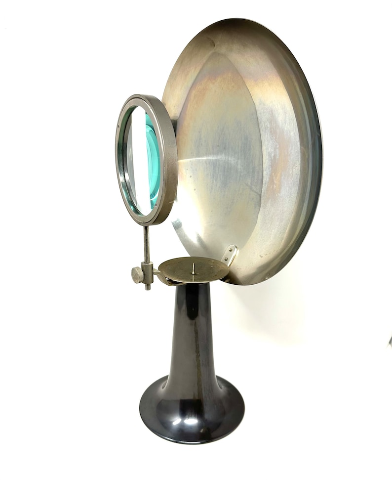 Antique Parabolic Magnifying Candle Holder Etsy