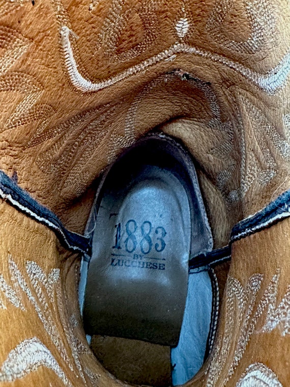 Lucchese Embroidered Leather Western Boots - image 8
