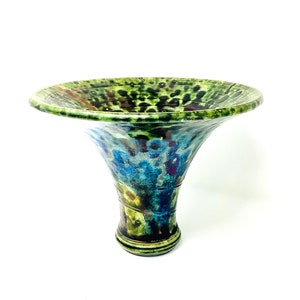 Vintage Alex Long Raku Pottery Vase