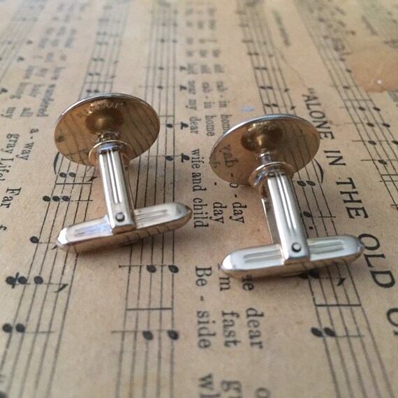 Vintage Hickok Amber Cufflinks 1940's Gem