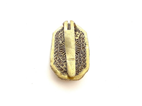 Antique Chinese Cinnabar Fur Clip - image 7