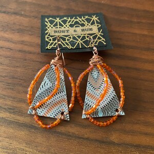 Eco Friendly Paper and Copper Earrings