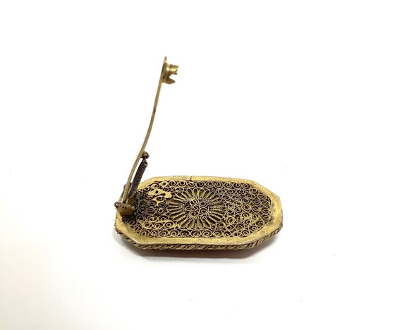 Antique Chinese Cinnabar Fur Clip - image 5