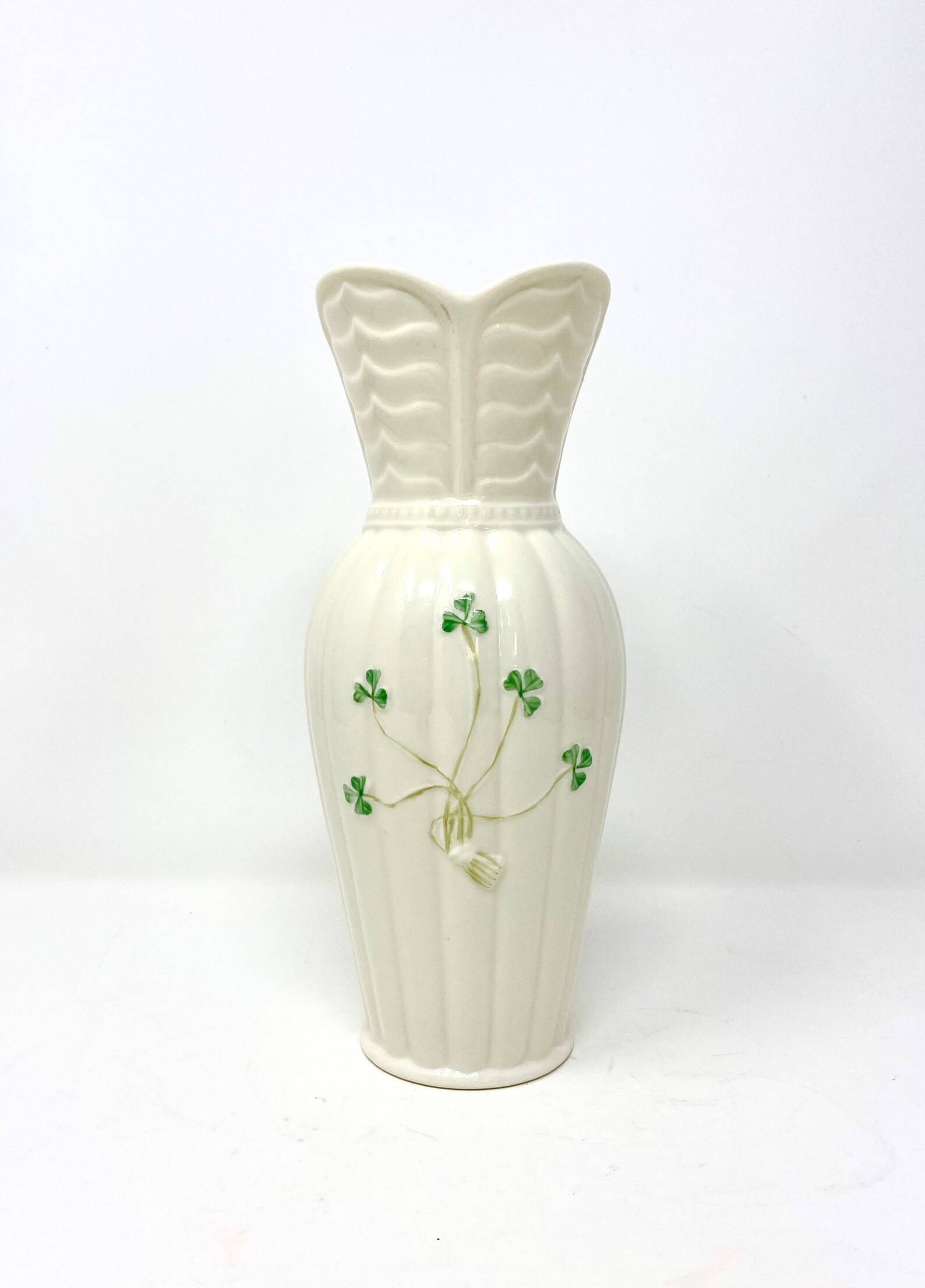 Belleek Porcelain Shamrock Vase Made in Ireland Etsy