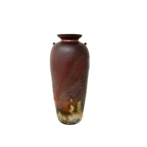 Vintage Pit Fired Ceramic Vase - Signed