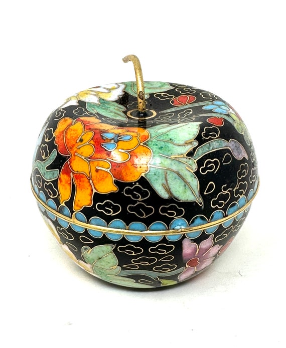 Cloisonné Apple Trinket Box - image 3