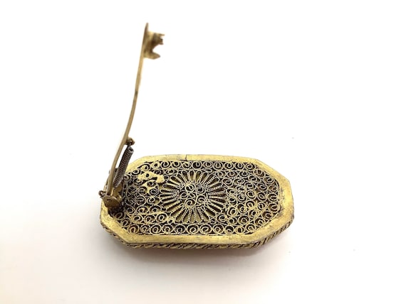Antique Chinese Cinnabar Fur Clip - image 10