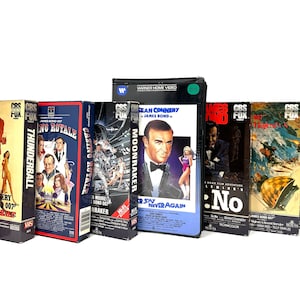 James Bond 007 VHS Tape Collection - 8 Tapes