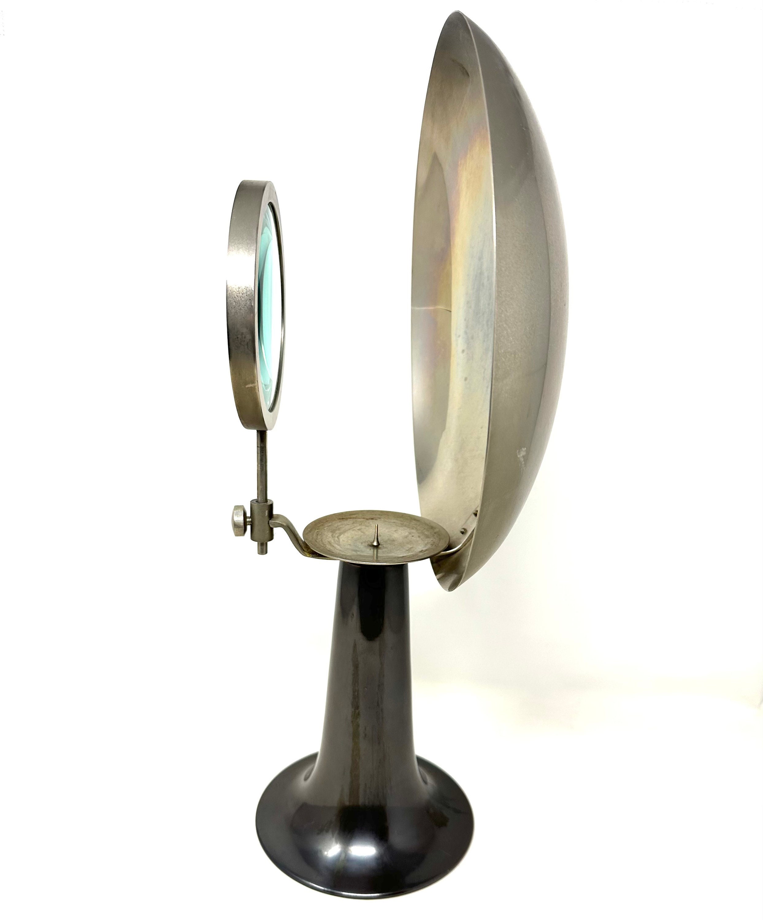 Antique Parabolic Magnifying Candle Holder Etsy
