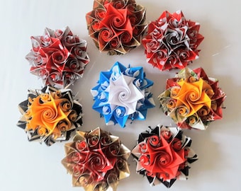 Origami lace flowers  ornament