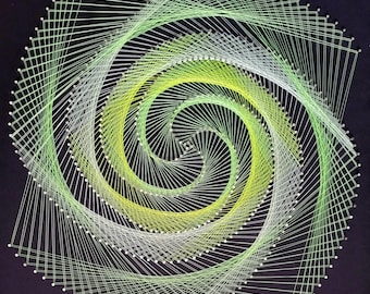 String Art Spirals  Glow in dark