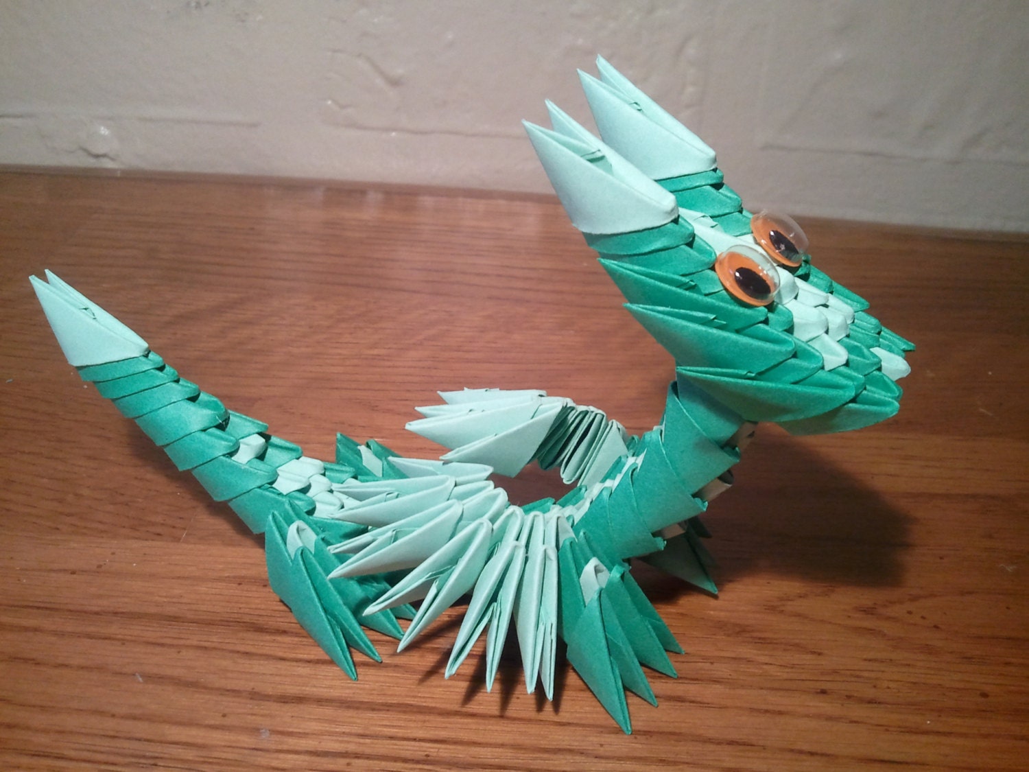 3d origami mini dragon