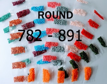 447 colors DMC, Round Diamond Painting Drills,  Replacement Beads, 782 - 891. Fast shipping from USA