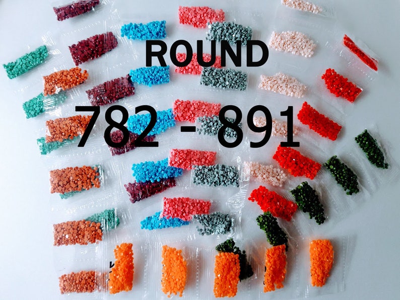 447 colors DMC, Round Diamond Painting Drills, Replacement Beads, 782 891. Fast shipping from USA image 1
