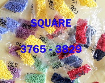 447 colors DMC, Square Diamond Painting Drills,  Replacement Beads, 3765 - 3829. Fast shipping from USA