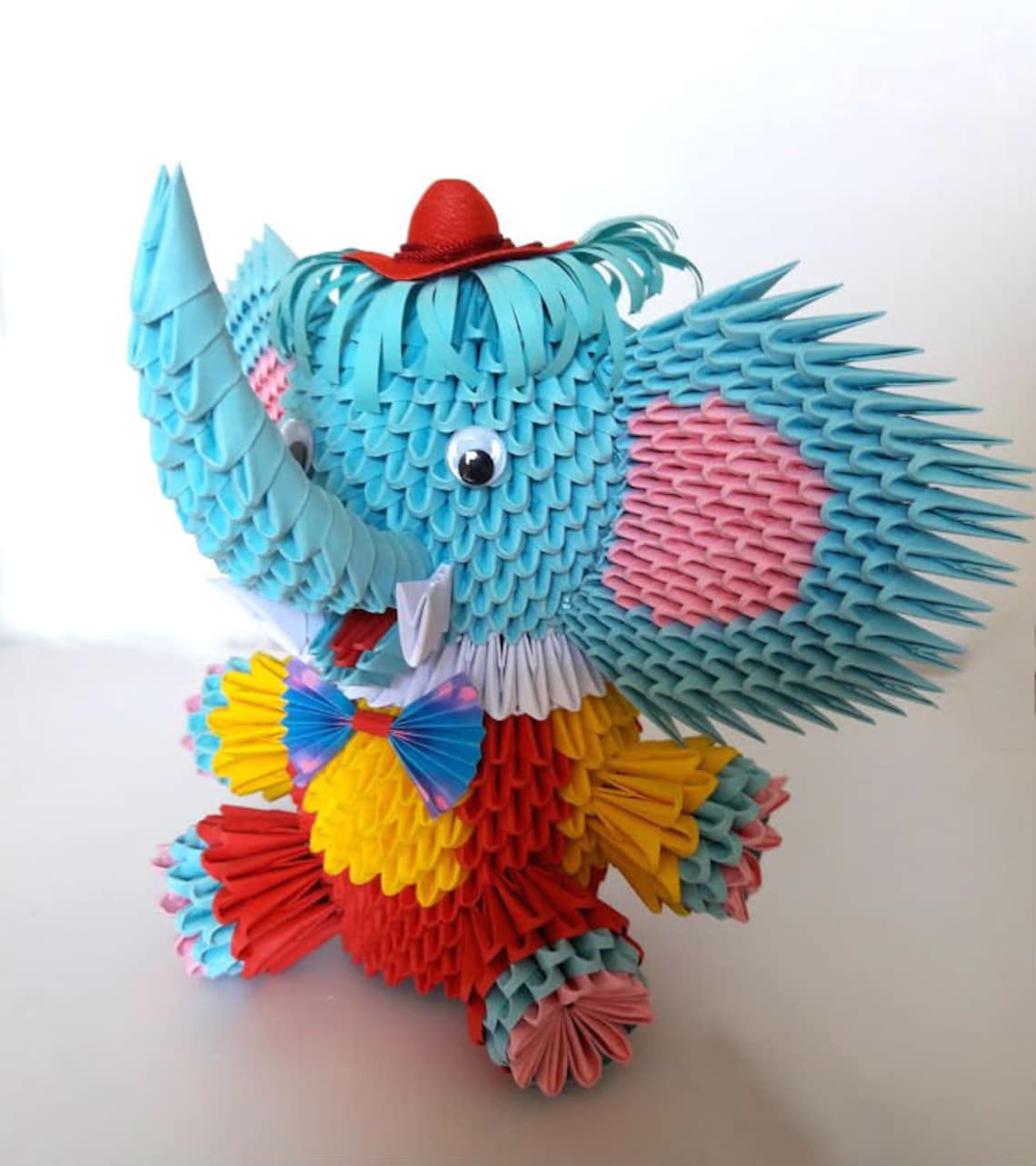 3d Origami Elephant Etsy