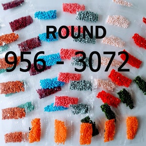 447 colors DMC, Round Diamond Painting Drills,  Replacement Beads, 956 - 3072. Fast shipping from USA