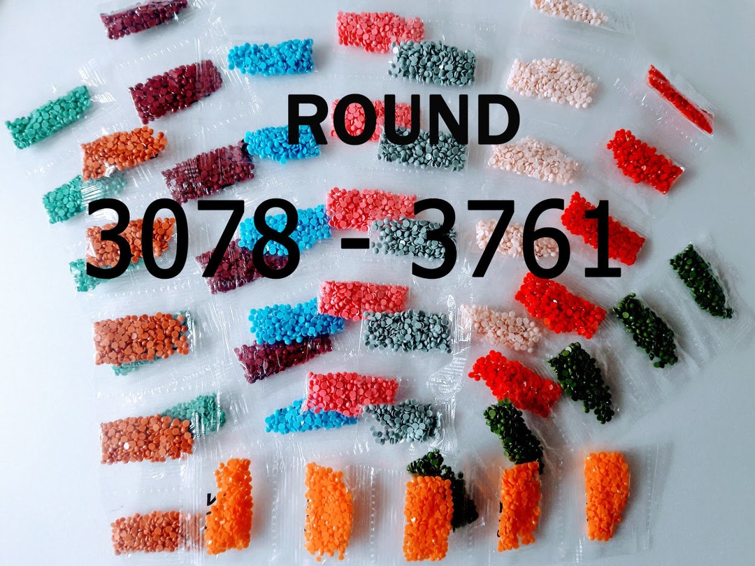 447 Colors DMC, Round Diamond Painting Drills, Replacement Beads, 3078