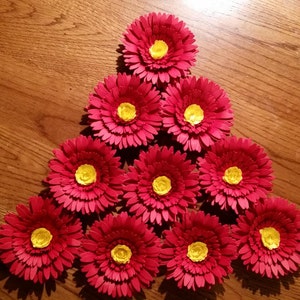 3D Paper Gerbera, set of 10