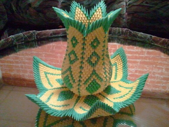 Origami 3d Florero Lotus