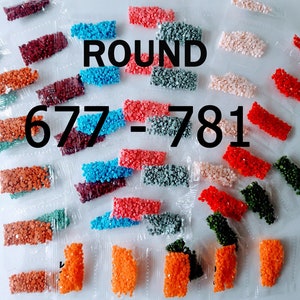 447 colors DMC, Round Diamond Painting Drills,  Replacement Beads, 677 - 781. Fast shipping from USA