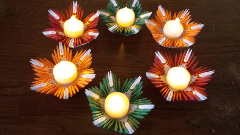 3d origami Tea Light's holder Etsy