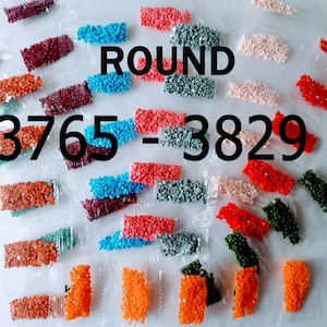 447 colors DMC, Round Diamond Painting Drills,  Replacement Beads, 3765 - 3829. Fast shipping from USA
