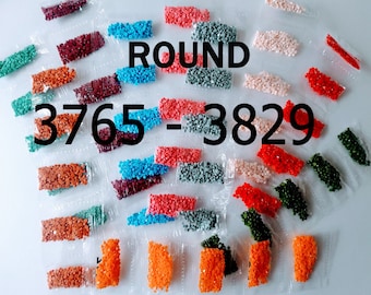 447 colors DMC, Round Diamond Painting Drills,  Replacement Beads, 3765 - 3829. Fast shipping from USA