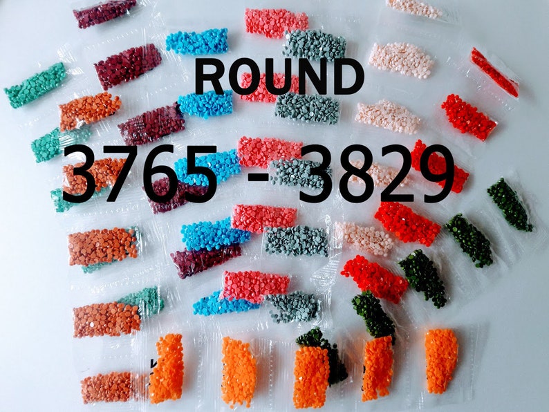 447 colors DMC, Round Diamond Painting Drills, Replacement Beads, 3765 3829. Fast shipping from USA image 1