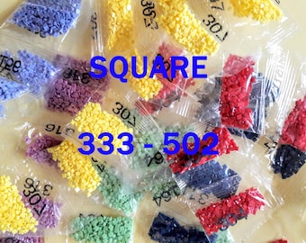 447 colors DMC, Square Diamond Painting Drills,  Replacement Beads, 333 -502. Fast shipping from USA