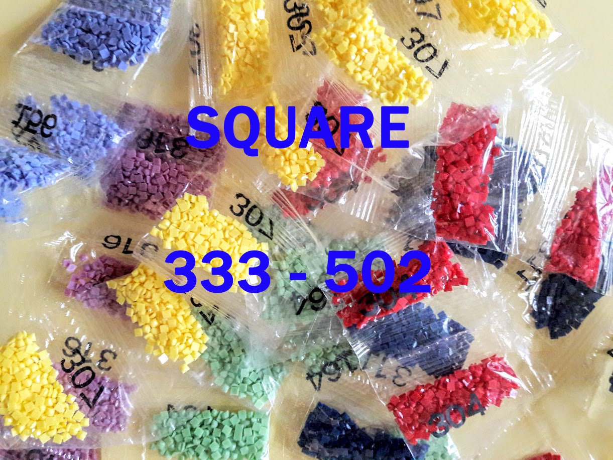 447 Colors DMC, Square Diamond Painting Drills, Replacement Beads, 333 502.  Fast Shipping From USA 