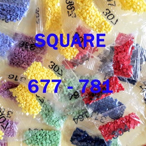 447 colors DMC, Square Diamond Painting Drills,  Replacement Beads, 677 - 781. Fast shipping from USA