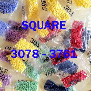 447 colors DMC, Square Diamond Painting Drills,  Replacement Beads, 3078 - 3761. Fast shipping from USA