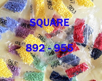 447 colors DMC, Square Diamond Painting Drills,  Replacement Beads, 892 - 955. Fast shipping from USA