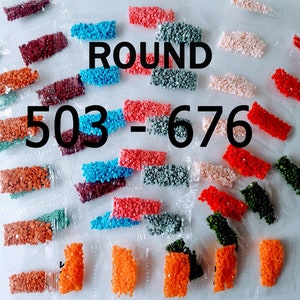 447 colors DMC, Round Diamond Painting Drills,  Replacement Beads, 503 - 676. Fast shipping from USA