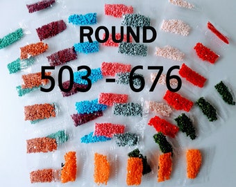 447 colors DMC, Round Diamond Painting Drills,  Replacement Beads, 503 - 676. Fast shipping from USA