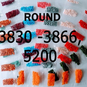 447 colors DMC, Round Diamond Painting Drills, Replacement Beads, 3830 3866, 5200. Fast shipping from USA image 1