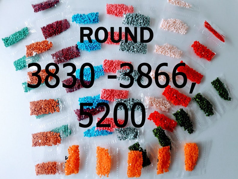 447 colors DMC, Round Diamond Painting Drills, Replacement Beads, 3830 3866, 5200. Fast shipping from USA image 1