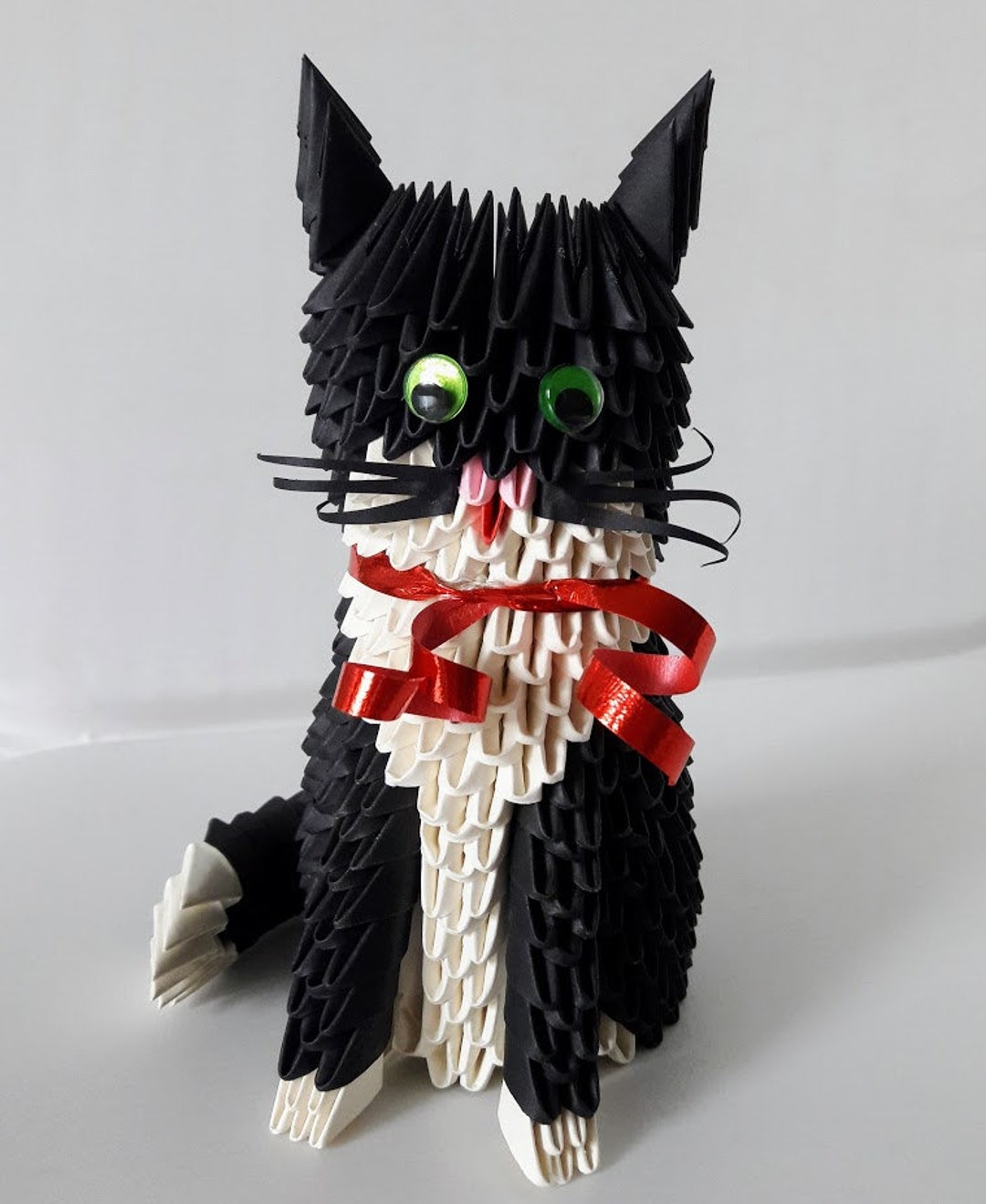 Modular Origami Cat 3d Origami Cat 2 - Etsy