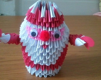 3D origami Santa Claus