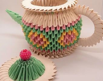 3D origami teapot